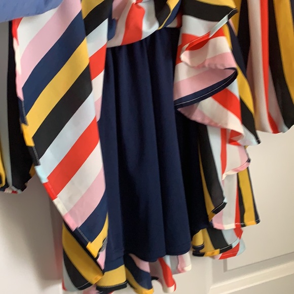 “What They Say” Gold Multi Stripe Dress - Picture 9 of 11